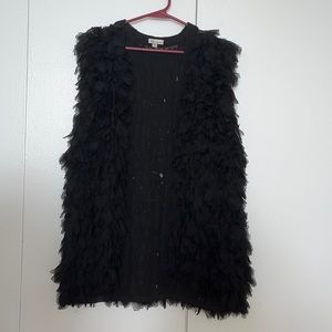 Foley + Corinna size small black crepe vest